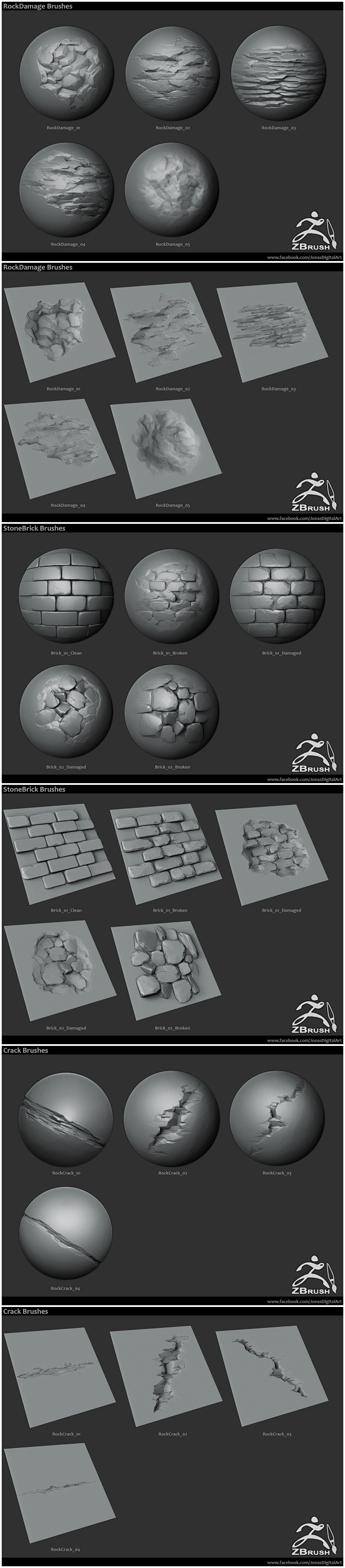 zbrush 高精度岩石地形场景 ZB石...