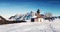 View of Snowcapped Mountain Against Blue Sky