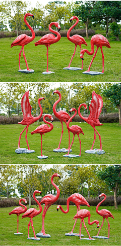 泉州园林景观雕塑摆件采集到仿真火烈鸟雕塑
