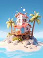 NJ__Disney_style_minimalism_an_island_in_the_middle_of_d52db365-db12-43c9-aa12-074563df4a90