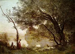 蒙特芳丹的回忆
Souvenir of Mortefontaine
065
让•巴蒂斯特•卡米耶•柯罗
布面油画
1864年
64cmx88cm
法国，巴黎，卢浮宫