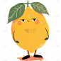 果蔬系列-通用-涂鸦插画拟人水果元素系列贴纸 