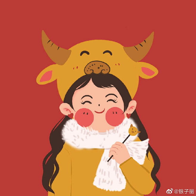 20:13:35大吉大利牛年情侣头像,情侣壁纸人物手绘(卡通)指尖小佛爷该