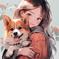 heyjaredevelina_a_girl_with_a_cute_dog_in_the_style_of_anime_ar_f29dedc5-b1a4-4f01-b275-11bc635e33b2