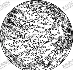 龙凤呈祥矢量图 【酷图网】龙凤呈祥,矢量图,龙,凤,矢量素材,手绘素材