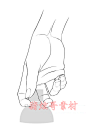 265张持物手多角度动作姿态透视线稿 漫画临摹手绘练习素材-淘宝网