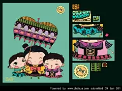 鱼片粥的插画画廊展厅