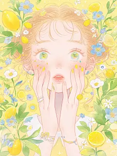 柠檬女孩头像｜水果拟人 - 小红书