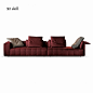 92 skill 北欧轻奢金属别墅休息室客厅组合多色搭配超纤皮沙发椅-淘宝网