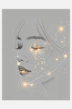 数字艺术创意插画素描画人物素描铅笔画-众图网