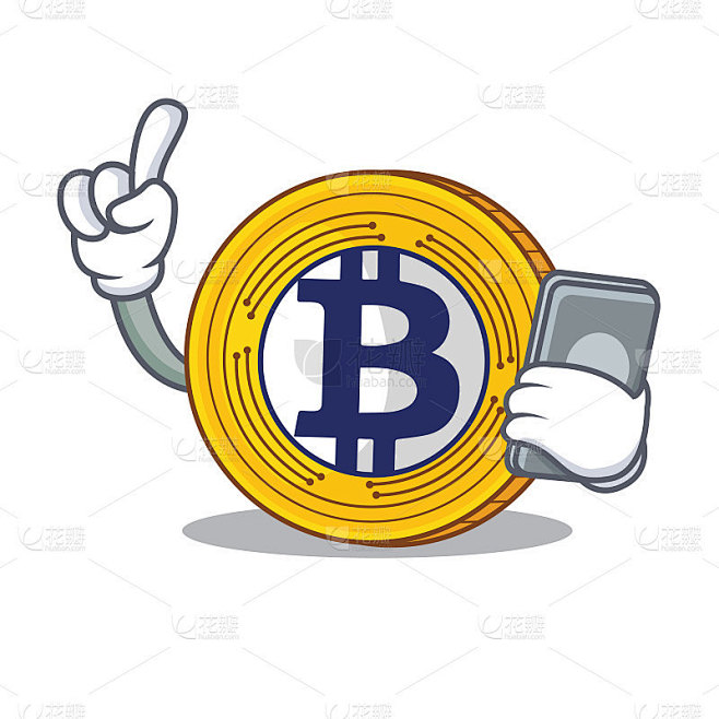 与手机比特币黄金人物卡通