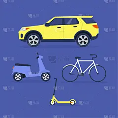 汽车,小型摩托车,城市,自行车,个人机动车,脚踏车,运动,技术,现代,户外