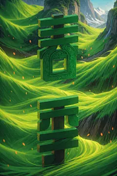 AI数字艺术春季春天艺术字-众图网