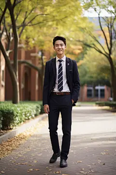 学院风真诚男学生毕业写真