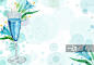 Champagne Flute On Flora Background_创意图片