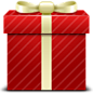 红色的礼物盒图标 iconpng.com #Web# #UI# #素材#
