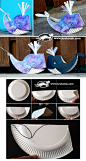 A paper plate whale craft for kids. #kidscraft #preschool #whale: 