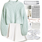 A fashion look from September 2014 featuring green shirt, Thierry Mugler and white shoes. Browse and shop related looks.