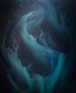 abstract blue iceland pattern Photography  red river water (15)
