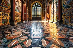 丝滑房间创意地板瓷砖图片摄影图