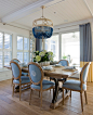 Ocean Front Family Home beach-style-dining-room