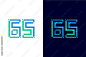 Number 65 digital logo design with pixel icon for technology template or element 素材庫向量圖 | Adobe Stock