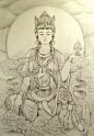 绝美白描观音图谱，经典素材收藏！