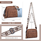 POIUGOYA Crossbody Purses for Women Trendy,Leather Medium Crossbody Bag, Women's Shoulder Handbags Built in Wallet & Tassel: Handbags: Amazon.com