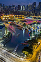 Clarke Quay at Dusk ~ Singapore: 