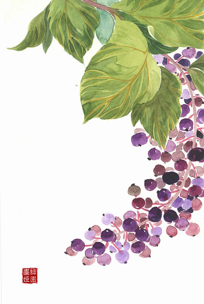 〔 古风水彩素材 〕 作者' 绯园画姬
