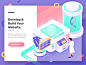 Develop and Build Website - Landing Page sciencefiction lab human landing header noansa interface web ui isometric vector home illustration design gradient clean landing page website build develop