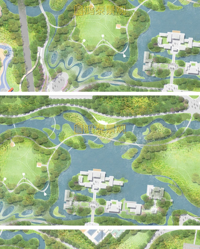 城市滨水公园PS彩色平面图生态湿地景观规划设计PSD分层彩平素材-淘宝网-花瓣网