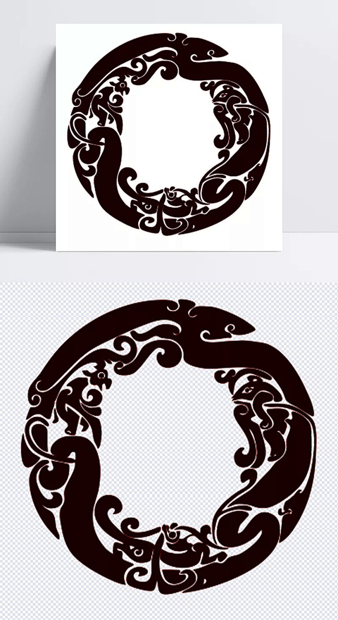 深色圆形边框国风|国风,中国风,古风,古...