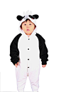 冬儿童熊猫卡通睡衣可爱秋冬加厚连体长袖套装可订做珊瑚绒兔黑白-淘宝网