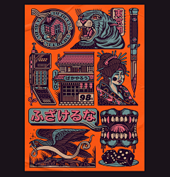 抽象行为主理人采集到插画-包装