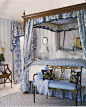 Blue and White Bedroom