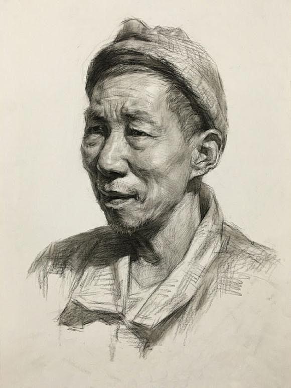【甘肃艺考网】素描头像联考高分卷，总有你用的上的，特写-局部