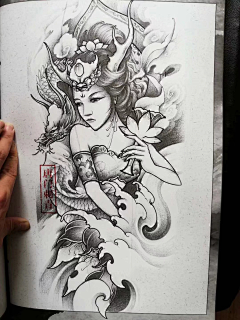 比利刺青TATTOO工作室采集到龙伎  一  纹身素材