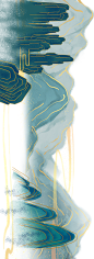 中国风山水画手绘