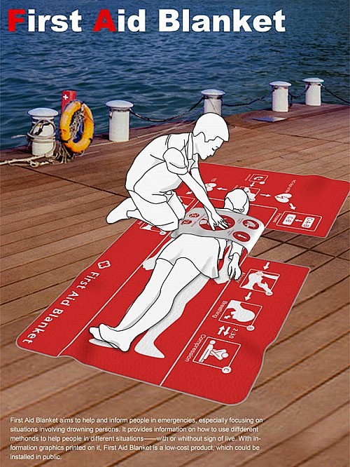 溺水受难者急救毯创意设计