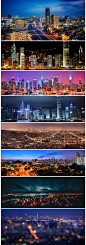 城市建筑夜景繁华都市夜景海报banner背景图