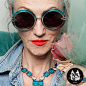 2013karen walker orbit Vintage复古大圆框女款太阳镜墨镜眼镜