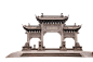 牌坊古建筑石门  