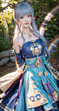 AI绘画cosplay系列之神里凌华CG真人-今日头条