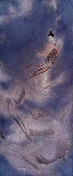 她用水彩插画诠释了什么叫神仙画画，极致的古韵之美！_古风 : 她的古风插画简直是太美了！ 大家可以去她的微博关注哦！ 踏鹤归来的仙人穿着魏晋时期的衣裙 想象下这衔蝉将军所向披靡的样子 她的古风插画也可以很Q 还有好久前画…