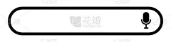 搜索栏和麦克风图标。向量。