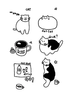 插画｜简笔画｜可爱动物猫咪CAT_1_发芽社区_来自小红书网页版