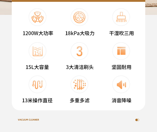 奥克斯吸尘器家用大吸力手持式强力大功率吸...
