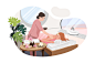 beauty exotic ILLUSTRATION  makeup relax salon Spa stylist therapy Treatment