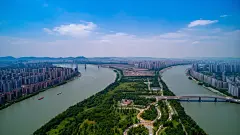 都市湖景国内城市长沙旅游景点风景摄影图